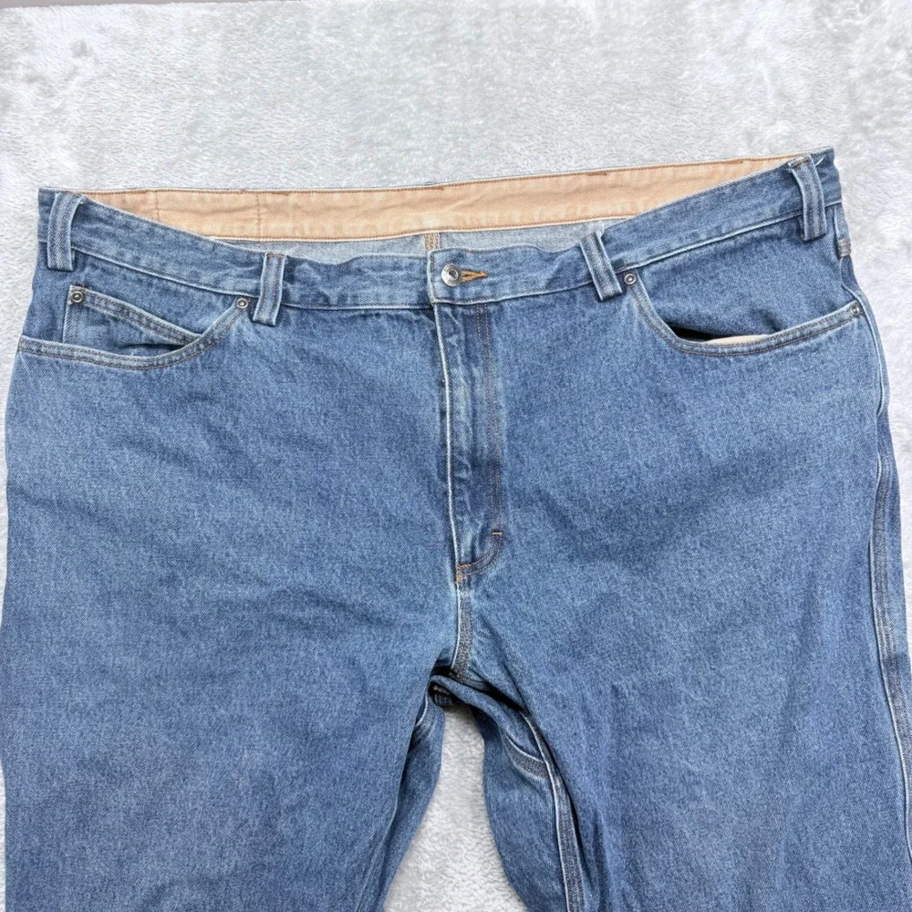 Duluth Trading Co Jeans Mens 46x28 Blue Relaxed Fit Straight Leg Cotton Denim